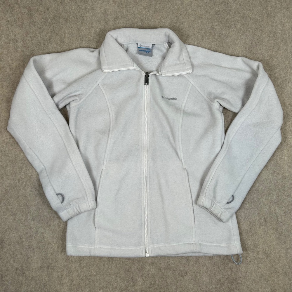 Columbia Light Gray Full-Zip Fleece Jacket